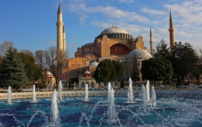 Fountain at the mosque in Istanbul, Turkey