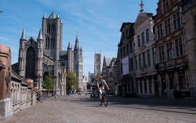 Gothic houses in Ghent, Belgium