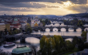 View of the beautiful old town of Prague, Czech Republic
