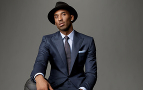 American basketball player Kobe Bryant in a suit