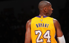 American basketball player Kobe Bryant rear view