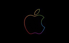 Логотип iPhone 12 на черном фоне 