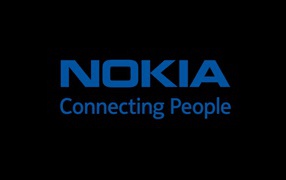 Nokia logo on black background