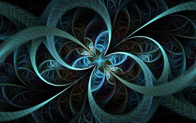 Красивый абстрактный узор на черном фоне