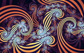 Красивый фрактальный рисунок с полосками