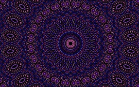 Красивый фиолетовый рисунок мандала