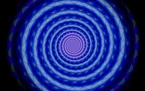 Blue spiral on black background