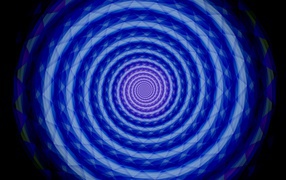 Синяя спираль на черном фоне