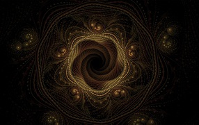 Точечный фрактальный рисунок на черном фоне