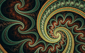 Фрактальные узоры с зигзагами 