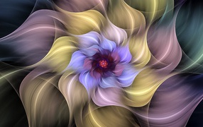 Многоярусный разноцветный цветок 