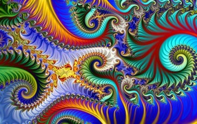 Разноцветная абстрактная спираль 