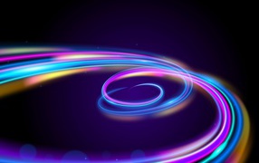 Разноцветные линии на черном фоне 