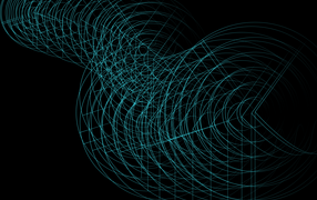 Неоновая голубая сетка на черном фоне 