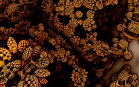 Необычный коричневый фрактальный рисунок