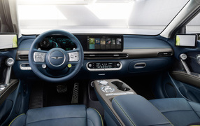 Кожаный салон автомобиля Genesis GV60, 2021 года