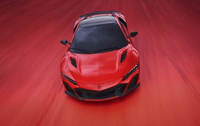 Acura NSX Type S red sports car, 2022