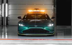 2021 Aston Martin Vantage F1 Safety Car in garage