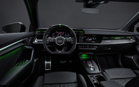 Leather interior of the 2021 Audi RS 3 Sedan