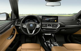 Leather interior of the 2021 BMW X3 XDrive30e