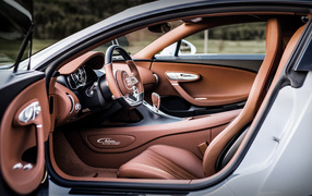 2021 Bugatti Chiron Super Sport leather interior