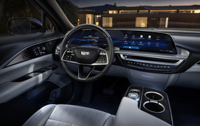 The interior of the car Cadillac Lyriq, 2023