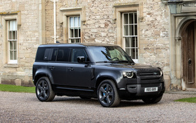 2021 Land Rover Defender 110 V8 Carpathian Edition SUV against the wall