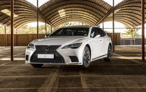 Lexus LS 500 car, 2021 under the roof