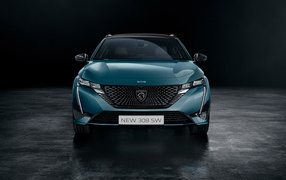Автомобиль Peugeot 308 SW HYBRID 2021 года вид спереди