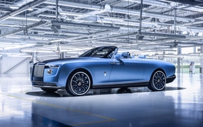 Rolls-Royce Boat Tail convertible blue car