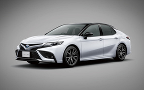 2021 Toyota Camry car on gray background