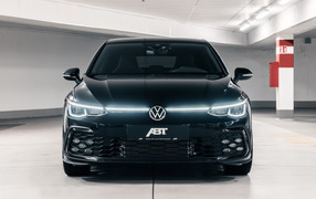 2021 ABT Volkswagen Golf GTD black car front view