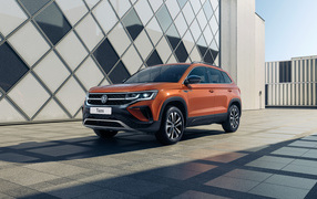 2021 Volkswagen Taos 4MOTION SUV against the wall