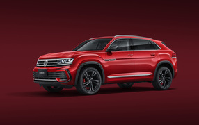 Красный внедорожник Volkswagen Teramont X 2021 года