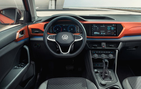 Leather interior of the 2021 Volkswagen Taos 4MOTION