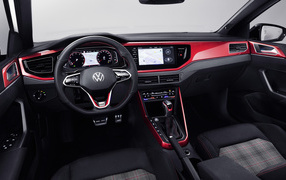 The interior of the 2021 Volkswagen Polo GTI