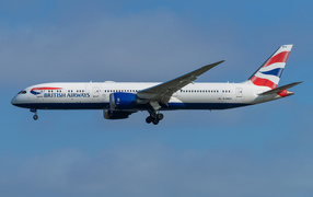 British Airways passenger Boeing 787-9 in the sky