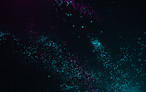 Красивые неоновые точки на черном фоне 