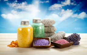 Ароматная морская соль и камни для SPA