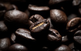 Roasted aromatic coffee beans