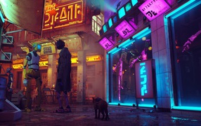 Кадр компьютерной игры Stray, 2021