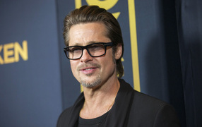 American actor Brad Pitt with glasses