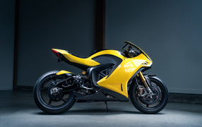 Желтый электрический мотоцикл Damon Hypersport Premier
