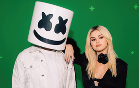 Певица Селена Гомес с диджеем Маршмеллоу