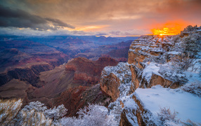 Beautiful view of the Grand Canyon at sunset