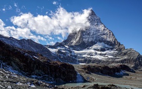 Mount Matterhorn under blue sky, Switzerland