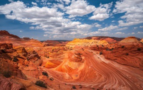 Красивый вид на каньон под красивым небом 