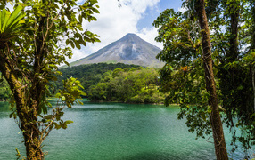 Beautiful view of the Arenal volcano, Costa Rica