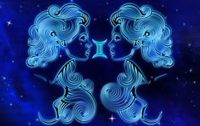 Красивый зодиакальный знак близнецы