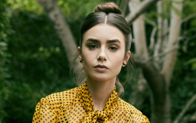 Красивая молодая американская актриса Лили Коллинз